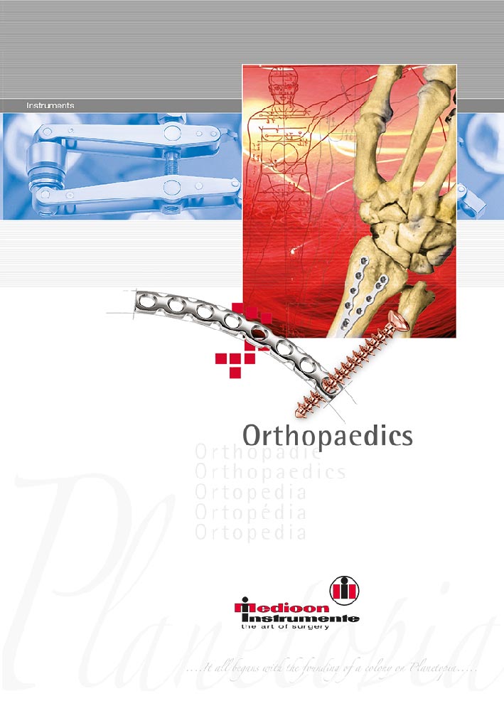Catalogue d'instruments de chirurgie pour l'orthopédie, Medicon Instrumente